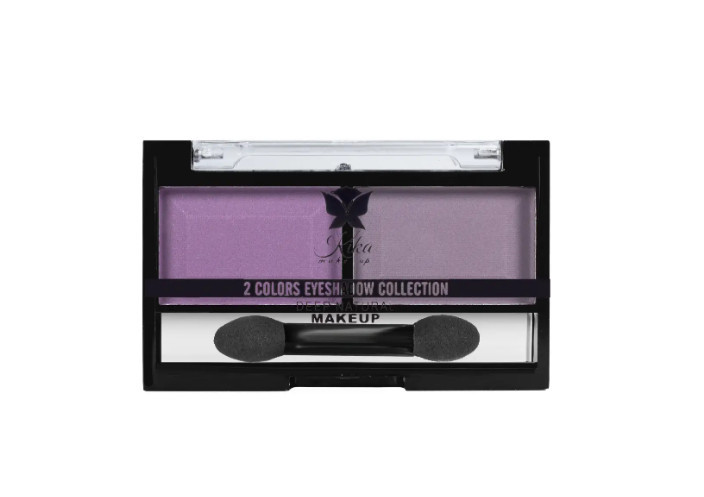 Тіні для повік подвійні KT-02 Kika №03 матові темно-бузкові, фото 1