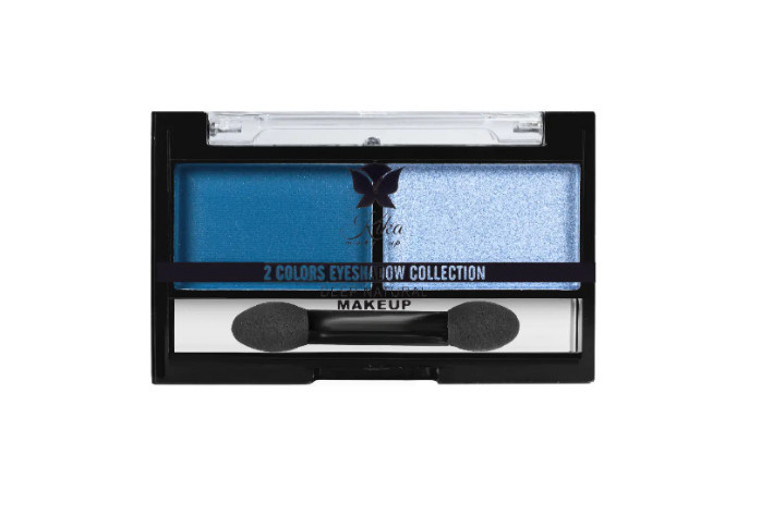 Тіні для повік подвійні KT-02 Kika №04 мат. бірюза + перл. блакитні, фото 1