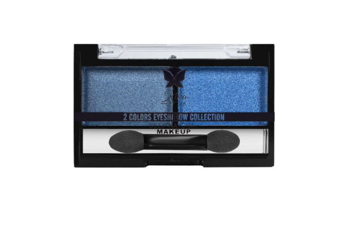 Тіні для повік подвійні KT-02 Kika №06 перл. сині, фото 1