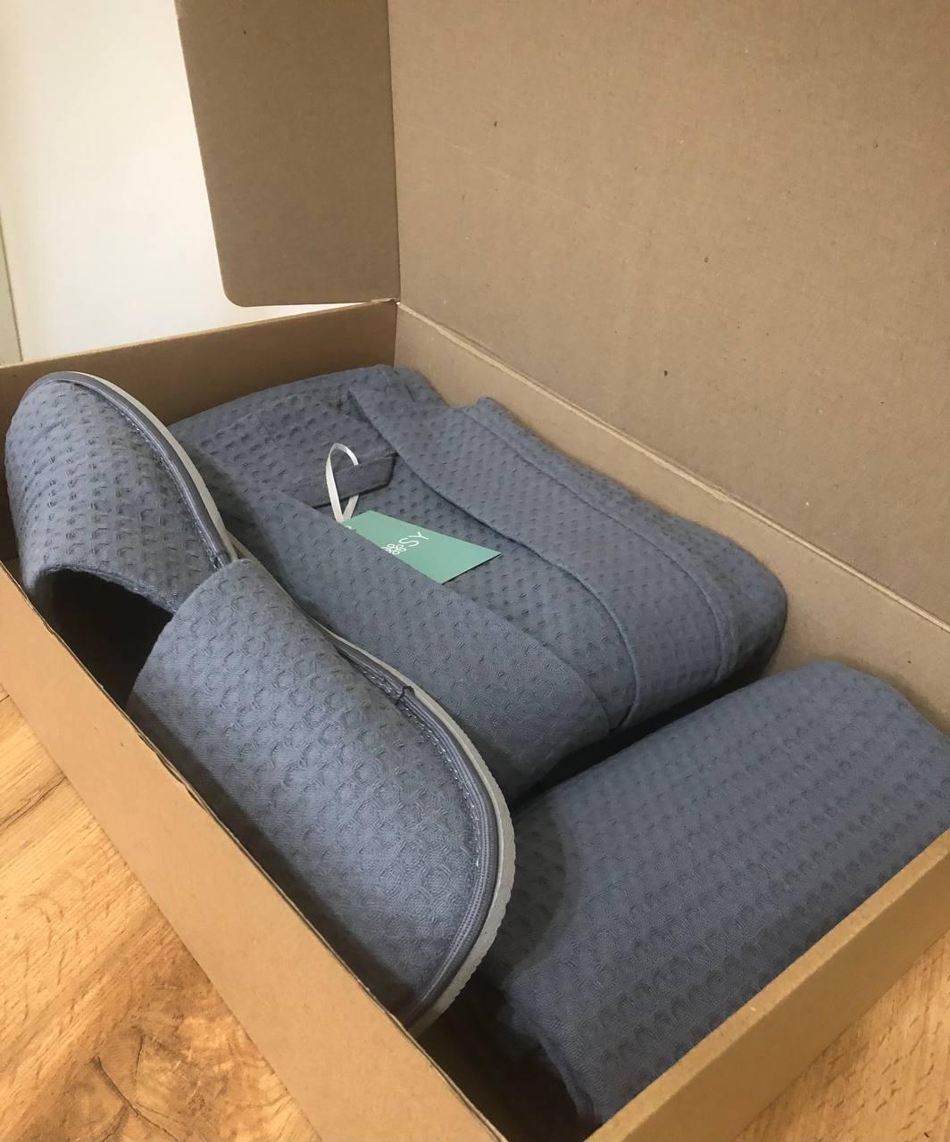 Подарунковий набір Маренго6 (халат+рушник+капці), фото 1