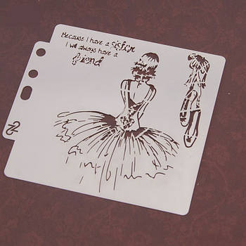 Трафарети для скрапбукінгу Балерина TRF023