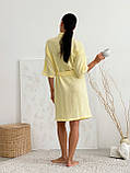 Жіночий Халат COSY із мусліну лимонний, фото 2