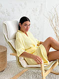 Жіночий Халат COSY із мусліну лимонний, фото 3