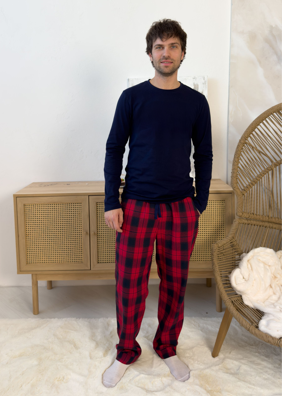 Чоловічий піжамний комплект "Глен"HH, червоно-синя, фото 1