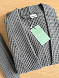 Чоловічий вафельний халат темно-сірий, фото 5