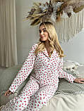 Жіноча Муслінова піжама, вишеньки на білому, фото 5