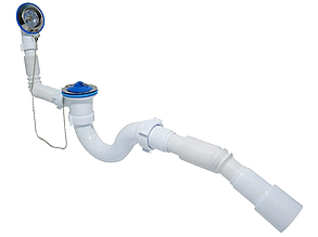 Сифон для ванни з переливом SV-02 (А-40089) Ø40×40/50 мм