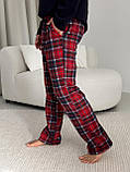 Піжама чоловіча тепла Just be COOL (штани+лонгслів) прінт, клітина червоно-синя, фото 9