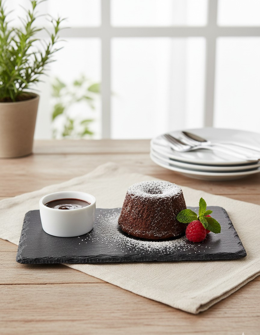 Сланцева тарілка 14,5*9,3 см для сервірування закусок, десертів та інших страв, фото 1