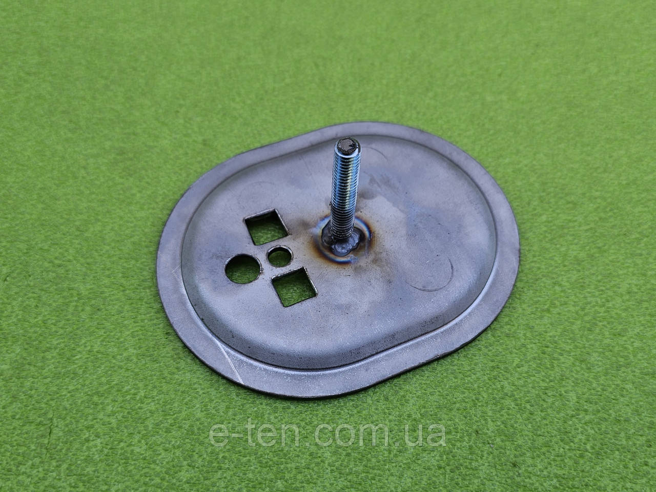 Фланець нержавійка ОВАЛЬНИЙ 120мм*96мм (під мокрий тен на фланці Ø48мм) в бойлер "ELDOM"