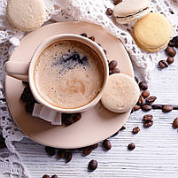 Картина модульна для обідньої зони на кухні Чашка капучино, Кава, Зерна, Макаруни 125х70см з 5 частин, фото 4