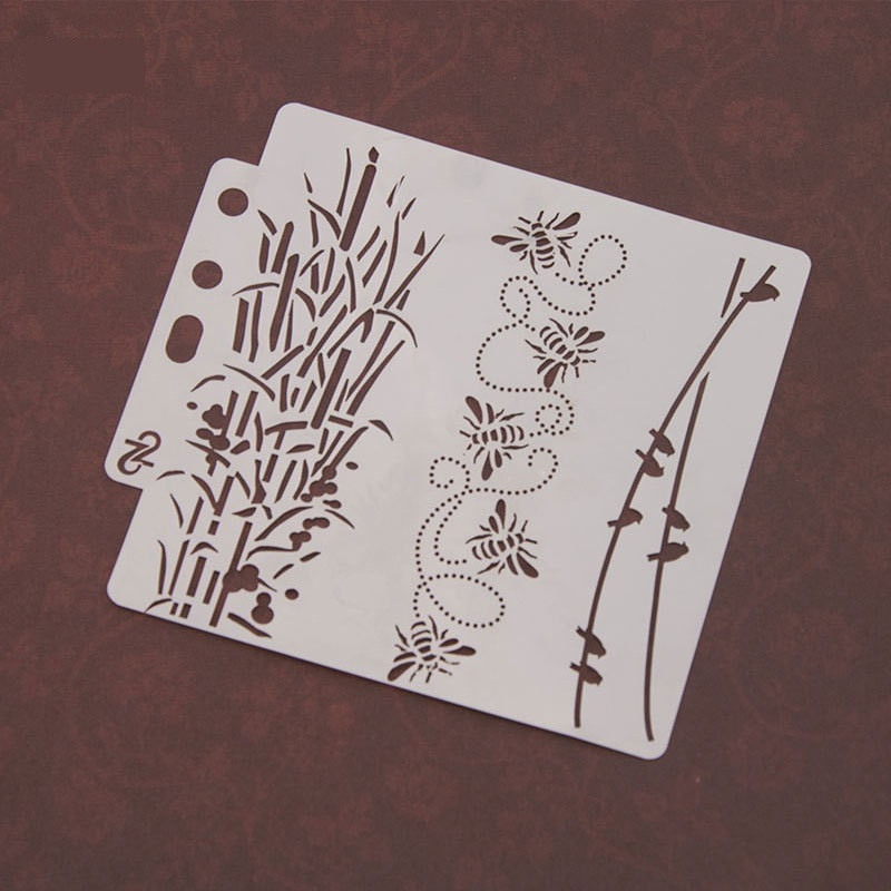 Трафарети для скрапбукінгу Трава і бджоли TRF027, фото 1