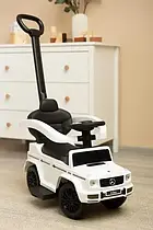Каталка-толокар Mercedes 653-1, 2в1 з батьківською ручкою, звуковими ефектами та підставкою для ніг