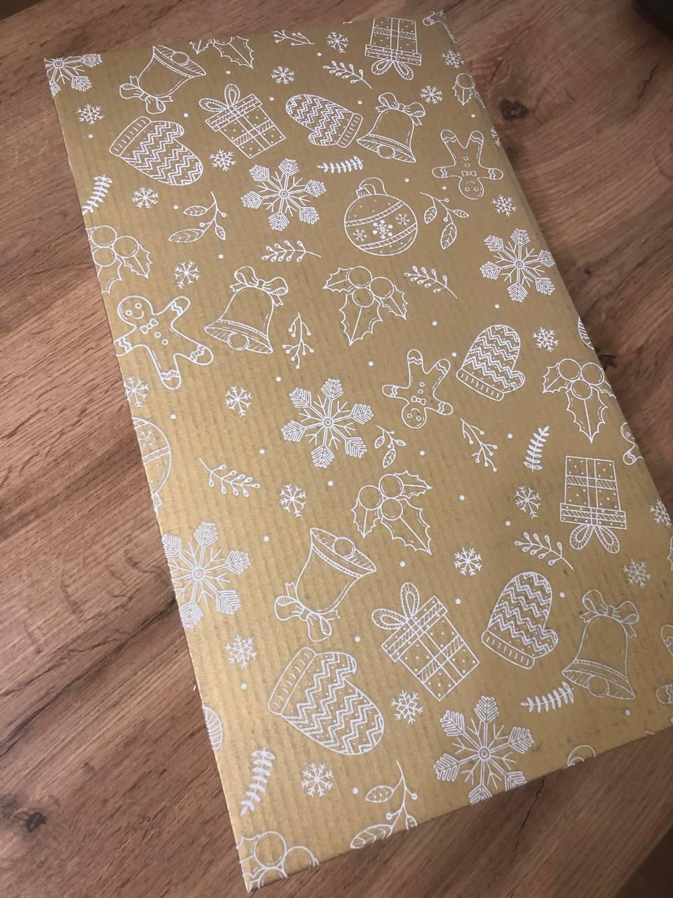 Коробка різдвяний малюнок прямокутна, фото 1