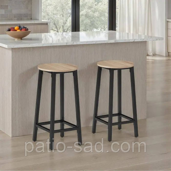 Міцний набір в індустріальному стилі з 2 барних стільців Corby, фото 1