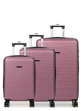 Набір валіз Франція (L M S-3шт) рожевий/Worldline 627, фото 1