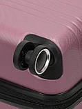 Набір валіз Франція (L M S-3шт) рожевий/Worldline 627, фото 9
