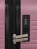 Набір валіз Франція (L M S-3шт) рожевий/Worldline 627, фото 6