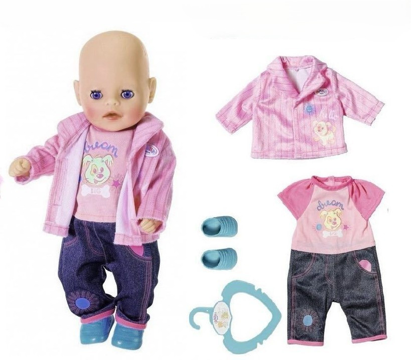 Одяг для ляльки Baby Born / Бебі Борн 43 см комплект рожевий з взуттям 8706, фото 1