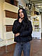 Осіння базова тепла жіноча стьобана куртка в стилі Зара тепла бомбер на кнопках без капюшона, фото 9