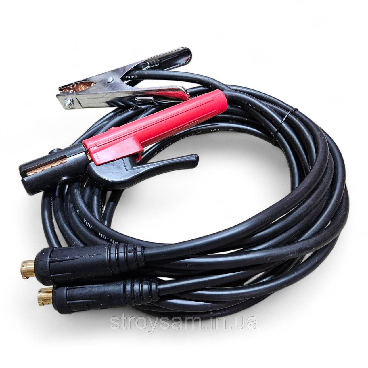 Кабелі для зварювання 5 м Edon роз'єм 12 мм 300 А, фото 1