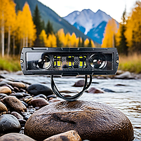 Фара LED прямокутна 3 Led chip 3030 і 2 Об'ємні 3D лінзи 9-32V 6000К захист IP67 з білим світлом, фото 6