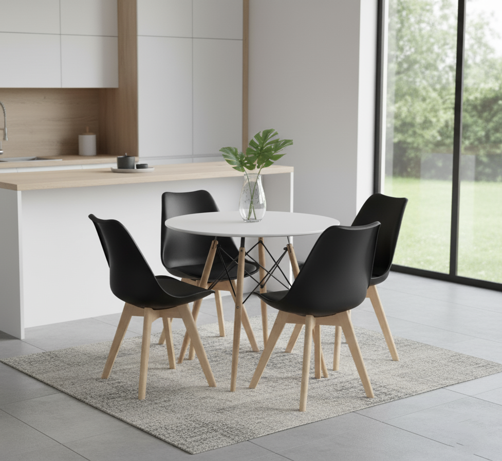 Стіл + 4 стільці в сучасному скандинавському стилі MUF-ART, фото 1