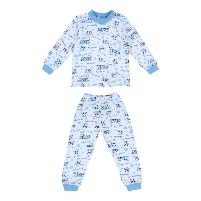 Піжама дитяча тепла для хлопчика GABBI ТЕПЛА-2 на зріст 80 Темно-блакитний (10917)