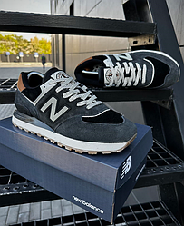 Чоловічі кросівки New Balance 574 x Stone Island gray сірі Нью Баланс Стон Айленд замшеві