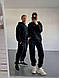 Теплий парний спортивний костюм Найк унісекс для закоханої пари худорлявої та штани тринити на флісі (ціна за 1 шт), фото 6