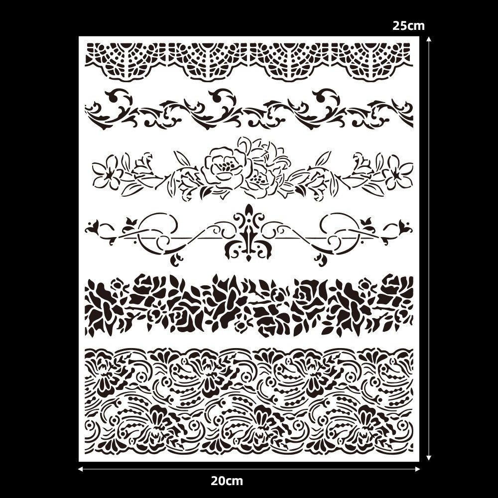 Трафарети для скрапбукінгу Рамка завитки TRF032, фото 1