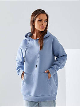 Тепла кофта з капюшоном толстовка жіноча на флісі