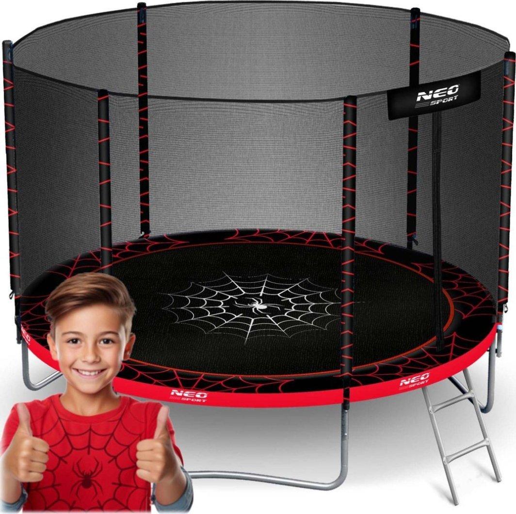 Садовий батут 6 футів/183 см із зовнішньою сіткою та сходами неопорту Едукамп, фото 1