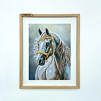 Схема для вишивання бісером Сірий кінь А3Н_574