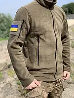 Тактичний светр олива S-XXXL , Тактична кофта Bikatex на флісі, Фліска для ВСУ Акція