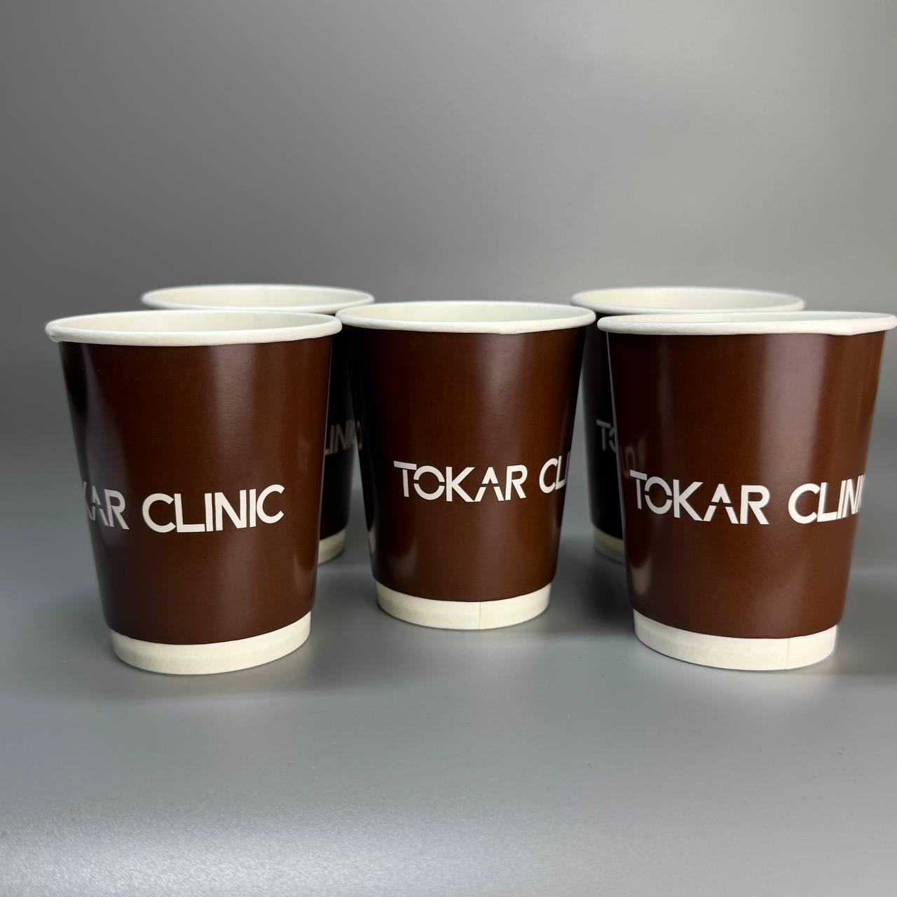 Паперові стаканчики з індивідуальним дизайном 250 мл. Білі двошарові стакани 500 шт., фото 1