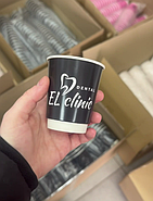 2500 шт. Стакани з логотипом двошарові білі 250 мл., фото 6