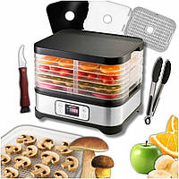 Сушарка дегідратор для овочів, фруктів, грибів та м'яса Ruhhy 400 Вт 5 лотків до 10 л 21.5 x 32 x 25 см (25929)