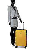 Валіза Франція середня M жовта 66х44х28+3см/74л/3.5кг/Worldline 627, фото 10