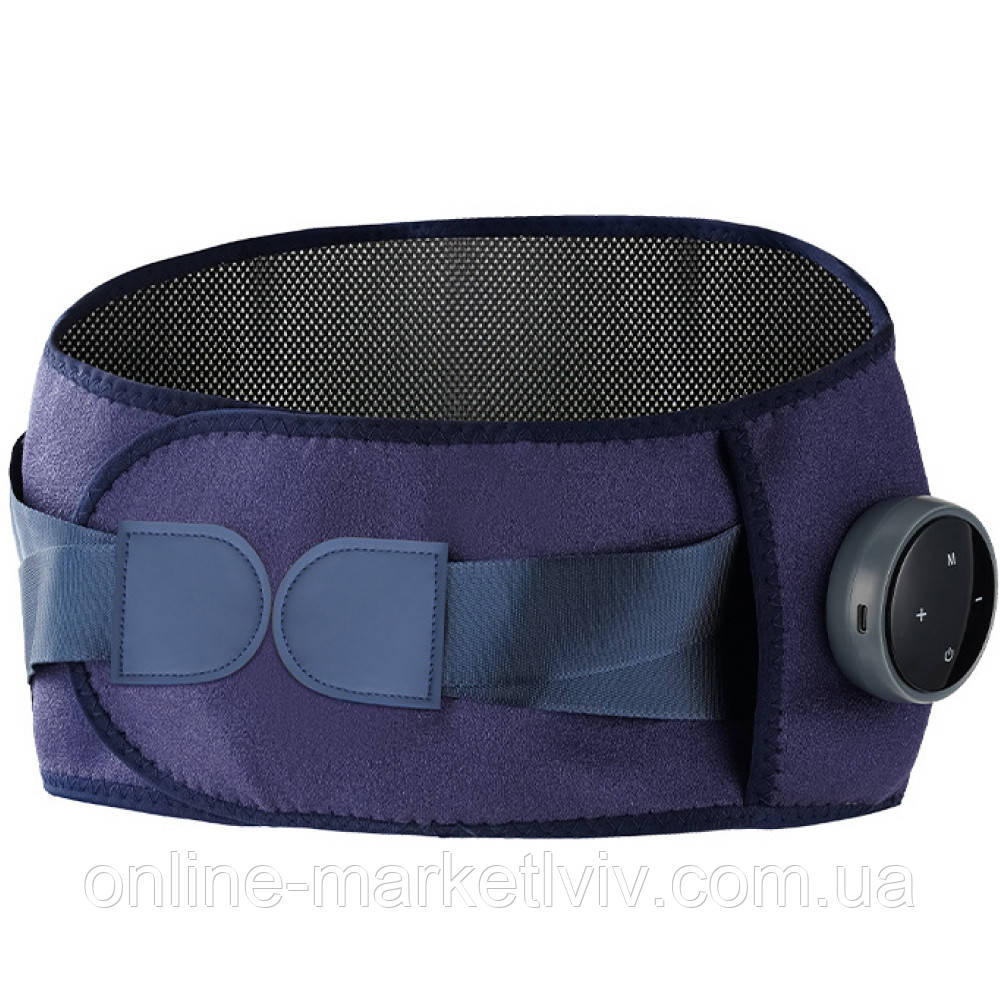 Масажний пояс з підігрівом, від USB / Вібромасажний пояс / Масажер для спини / Пояс масажер, фото 1