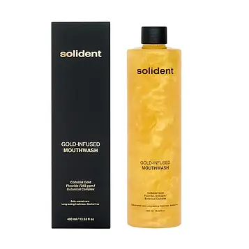 Ополіскувач для ротової порожнини із колоїдним золотом Solident Gold-Infused Mouthwas, 400 мл (2070)