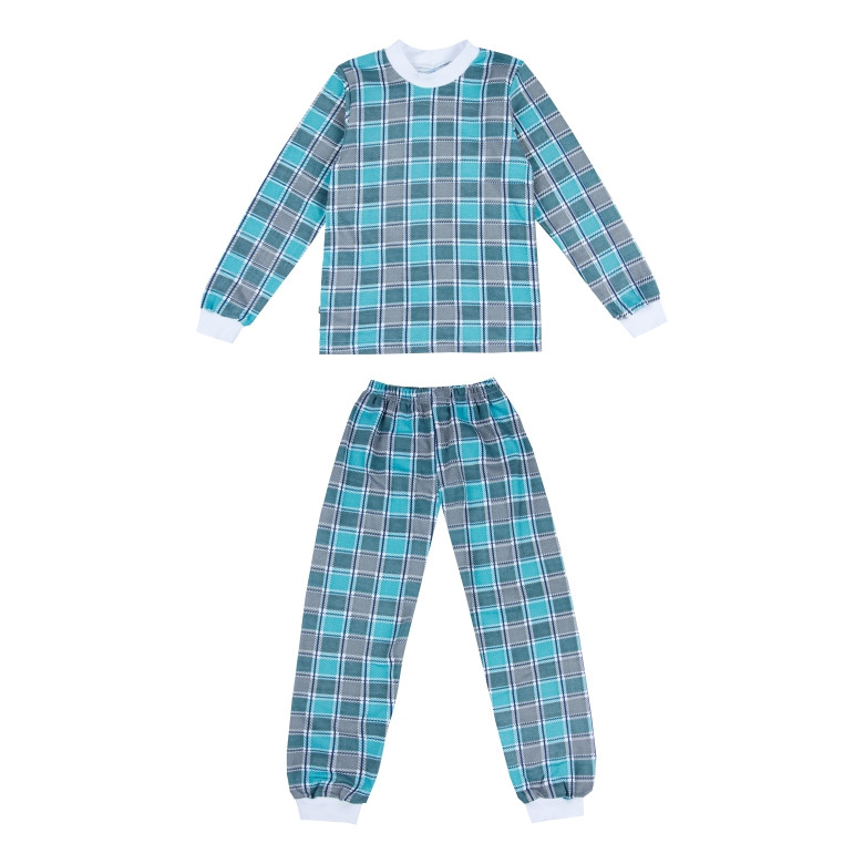 Піжама дитяча тепла для хлопчика GABBI ТЕПЛА-2 на зріст 80 Ментоловий (10917)