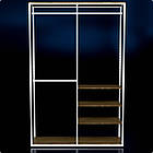 Стійка "PENELOPE ODISSEY" 2400х1630х480мм. Рейл вішало для одягу, стелаж поличний з вішалками та полицями, фото 5