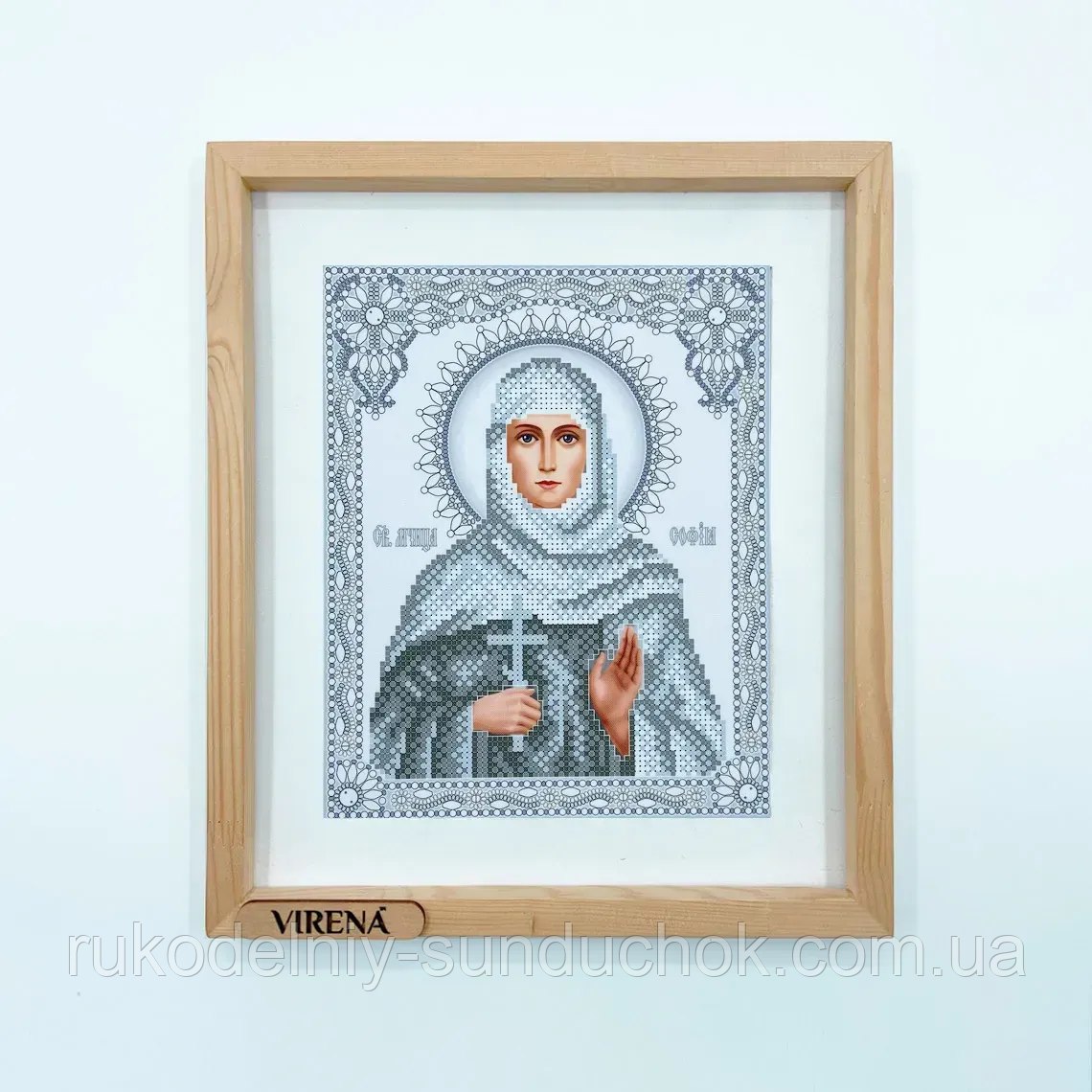 Схема для вишивання бісером Virena Cв. Софія в сріблі А4Р_675, фото 1