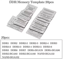 Набір BGA трафаретів 20 шт. для оперативної пам'яті DDR