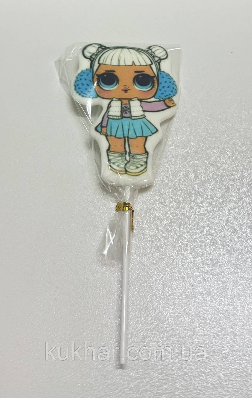 Кондитерська оздоба "Дівчинка ЛОЛ" в блакитному, фото 1