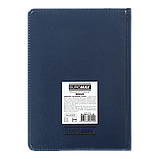 Щоденник датований BUROMAX 2026, ф.A5 BRAVO, синій, штуч. шкіра/поролон, фото 2