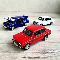 МАШИНА МЕТАЛЛ 7642 (36ШТ|2)"АВТОПРОМ",1:32-36 LADA 2106, 4 ЦВЕТА, БАТАР.,СВЕТ,ЗВУК,ОТКР.ДВЕРИ,В КОР. 20*8*9,3С
