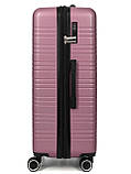 Валіза Франція велика L рожева 76х49х31+3см/110л/4.2кг/Worldline 627, фото 6