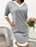 Стильна сіра жіноча сукня, фото 2